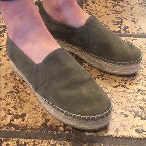 Sam Edelman green suede Espadrilles. Size 8
